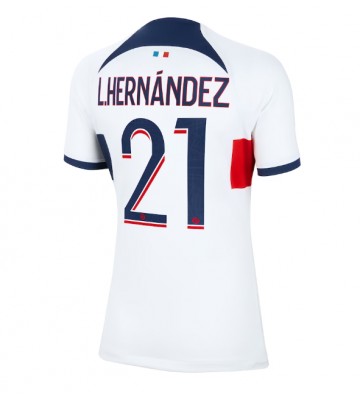 Paris Saint-Germain Lucas Hernandez #21 Segunda Equipación Mujer 2023-24 Manga Corta